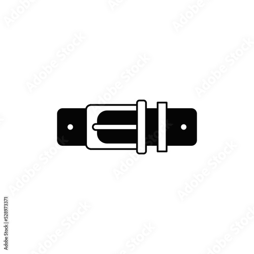 Waistband icon in black flat glyph, filled style isolated on white background