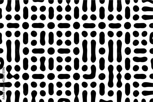 Turing ornament halftone puzzle pattern. reaction diffusion chain reaction