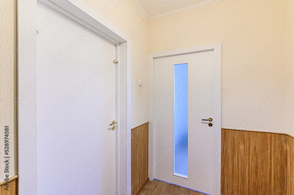 Russia, Moscow- May 21, 2020: interior apartment corridor, hallway, doors