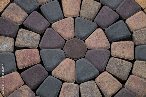 Background of stone floor texture.