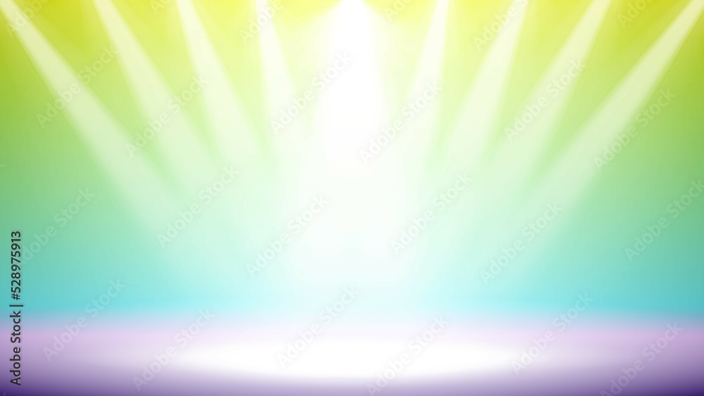 Naklejka premium Illuminated scene spotlight background abstract. light art