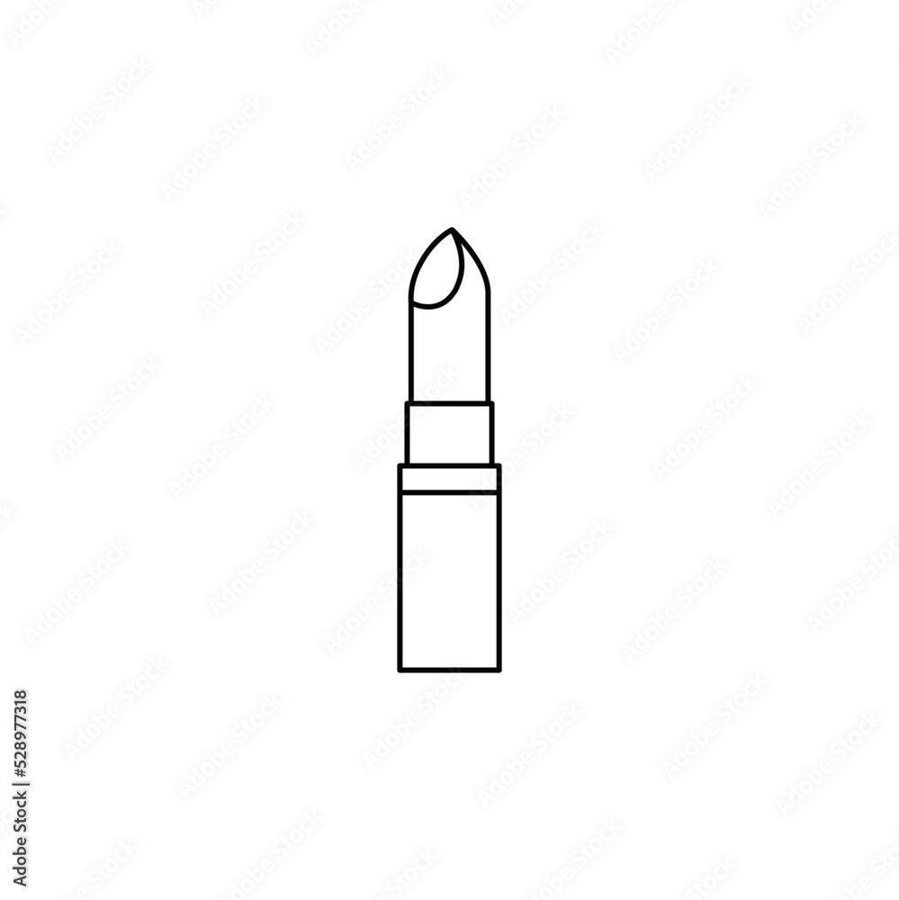Lipstick icon in line style icon, isolated on white background Lipstick icon in line style icon, isolated on white background