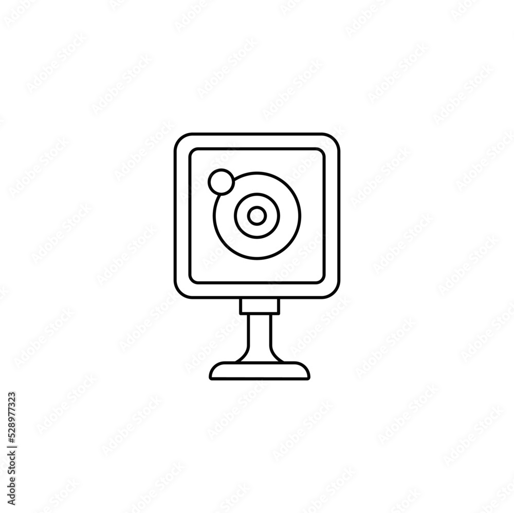 Webcam icon in line style icon, isolated on white background Webcam icon in line style icon, isolated on white background