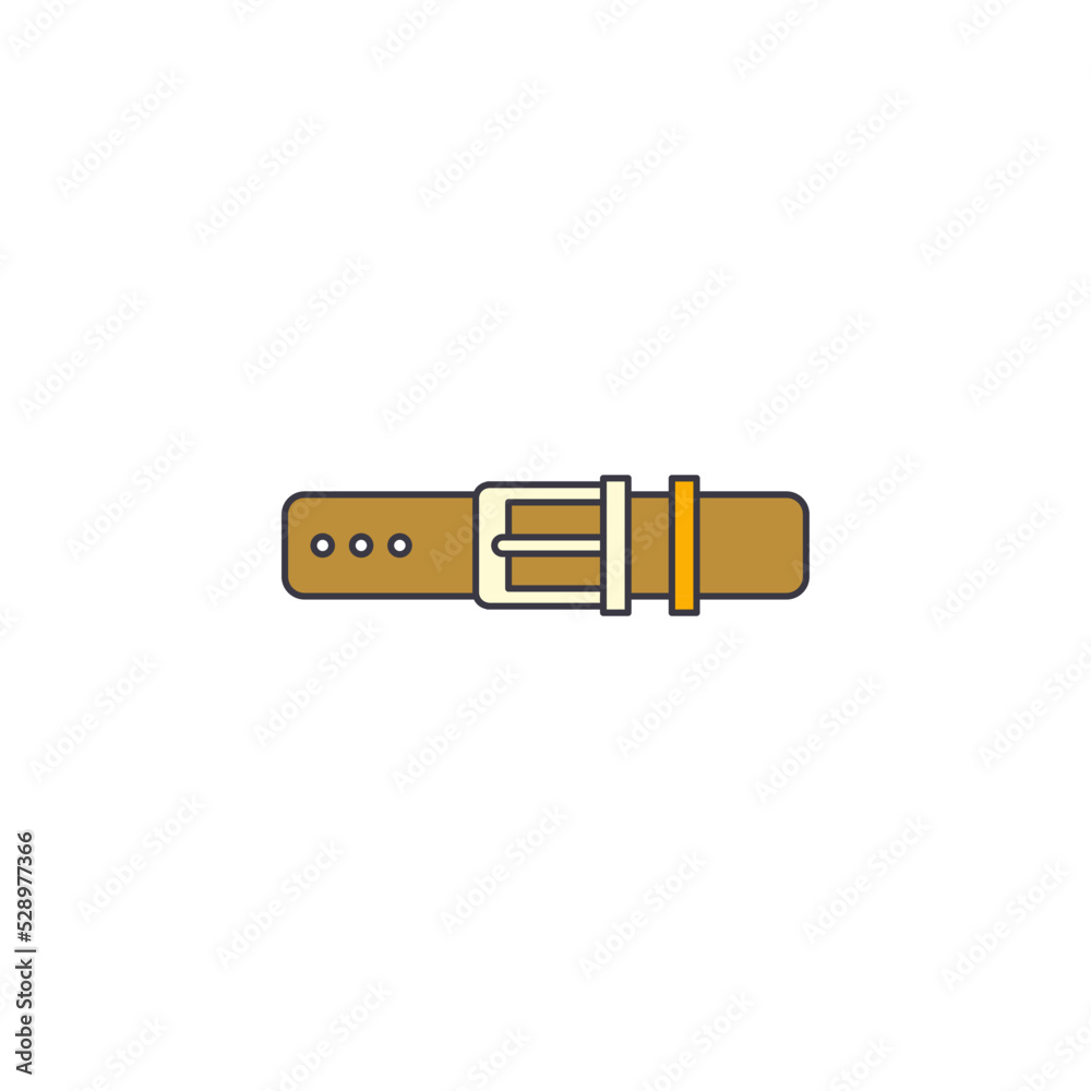 Waistband icon in color, isolated on white background Waistband icon in color, isolated on white background