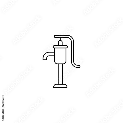 water icon in line style icon, isolated on white background