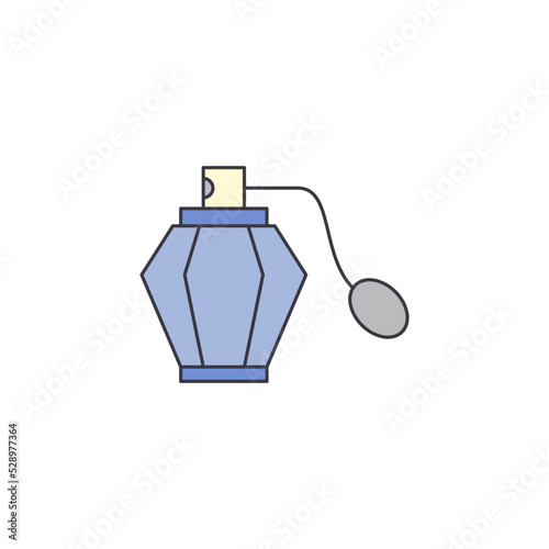 Fragrance perfume icon in color, isolated on white background 