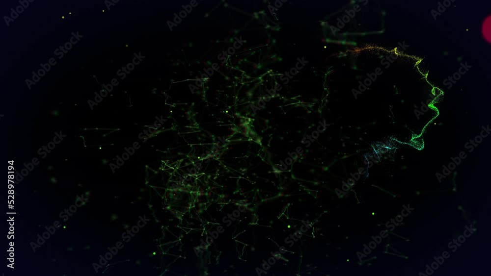 Animation of light spots over light trails on black background Animation of light spots over light trails on black background