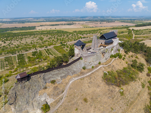 Aerial view of Boldogko Castle in Hungary