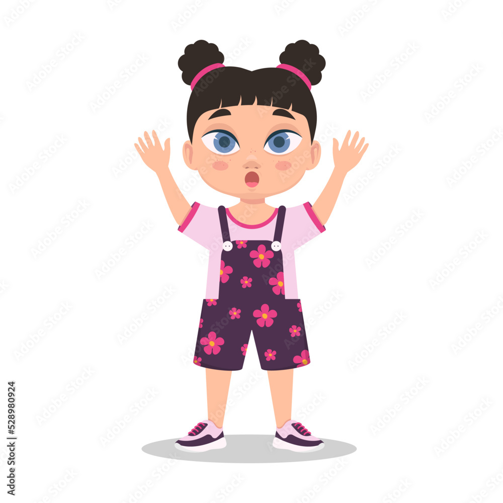 Frightened child, vector illustration Frightened child, vector illustration