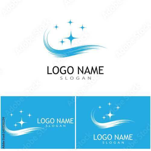 cleaning clean service logo icon vector template
