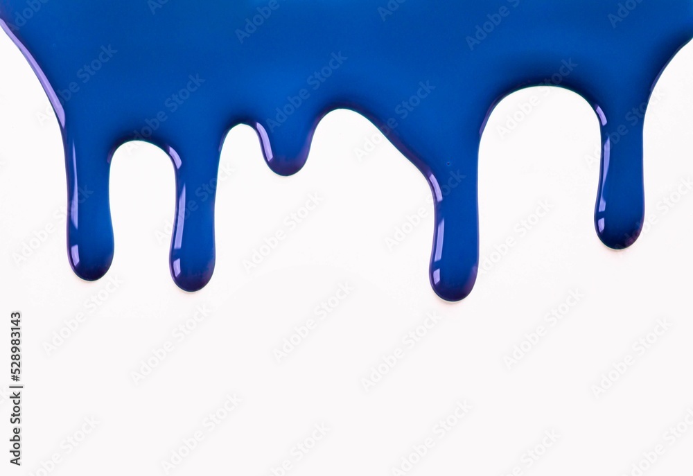 Cosmetic blue scattering sample nail polish or gel polish or shimmering make up pigment swatch isolated on white Cosmetic blue scattering sample nail polish or gel polish or shimmering make up pigment swatch isolated on white