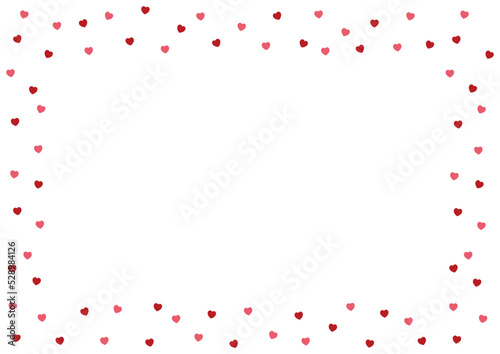 ハート　フレーム ピンク　赤　シンプル　可愛い