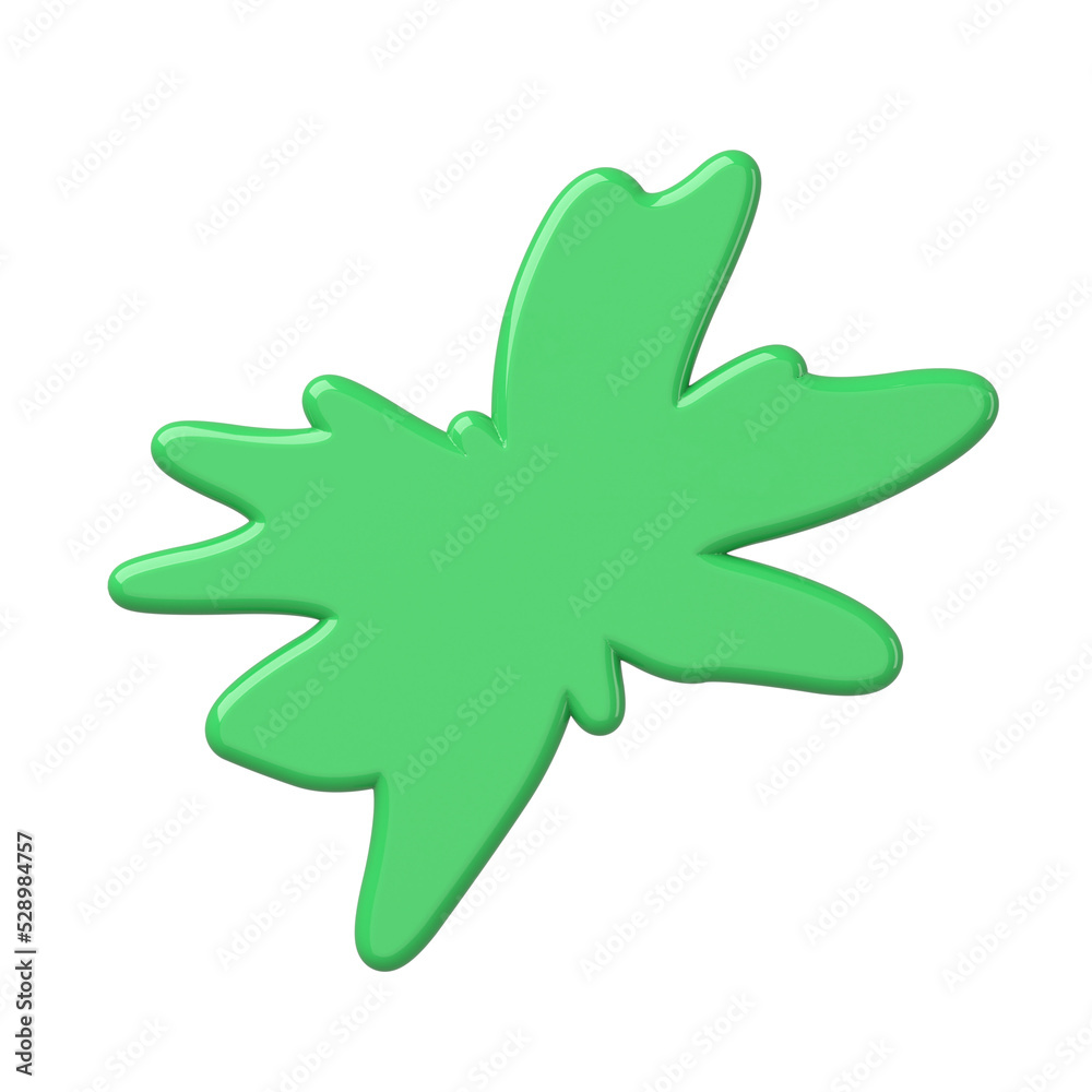 3D blob shape. 3D textarea. Green blob.