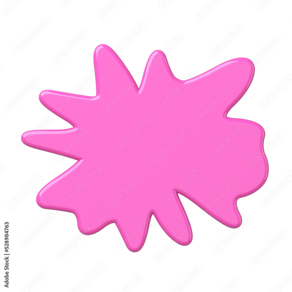 Obraz premium 3D blob shape. 3D textarea. Pink blob.