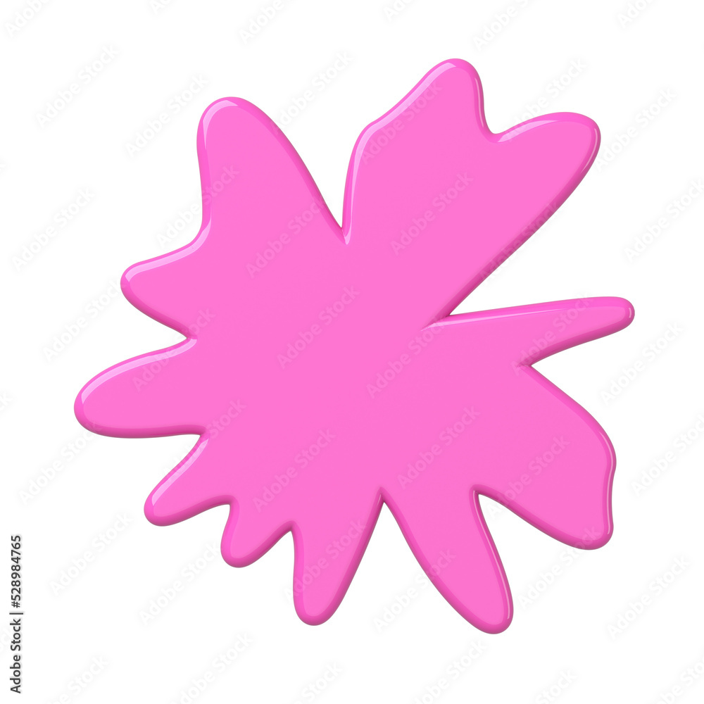 Obraz premium 3D blob shape. 3D textarea. Pink blob.