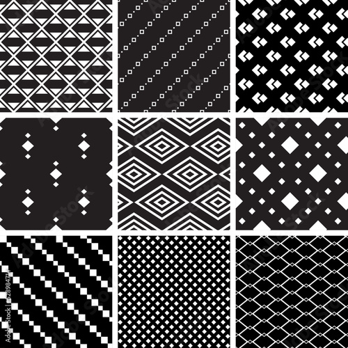 A set of geometric patterns