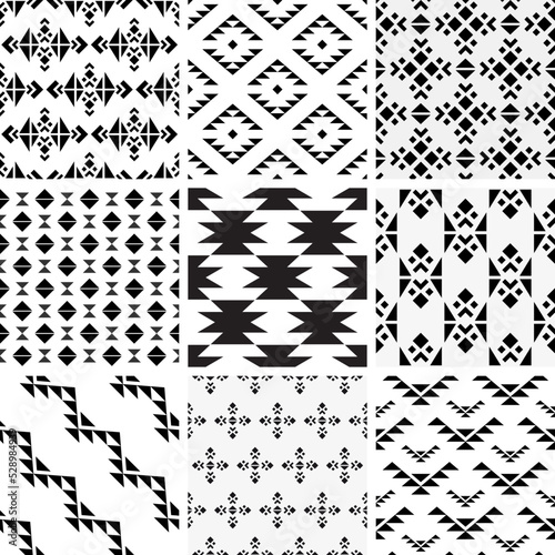 A set of geometric patterns