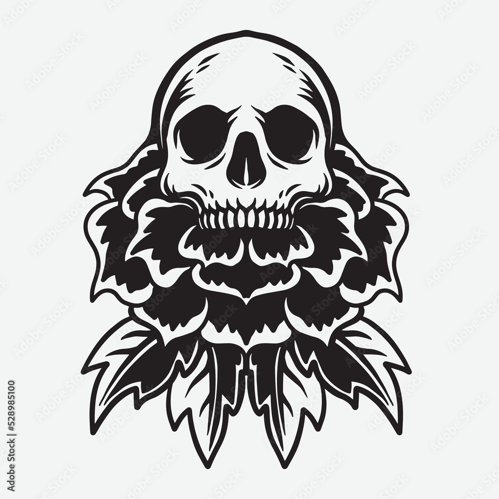 Fototapeta premium skull on black