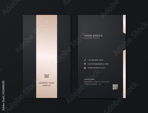 Luxury Vertical Business Card Template