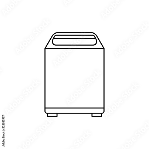 Washing machine icon in line style icon, isolated on white background