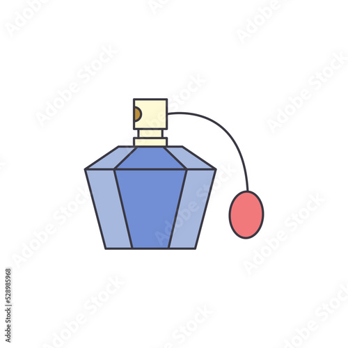 Fragrance perfume icon in color, isolated on white background 