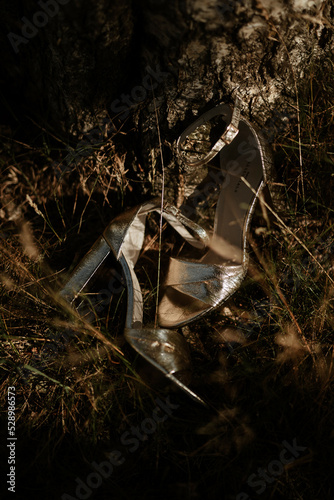 Shoes in the grass photo