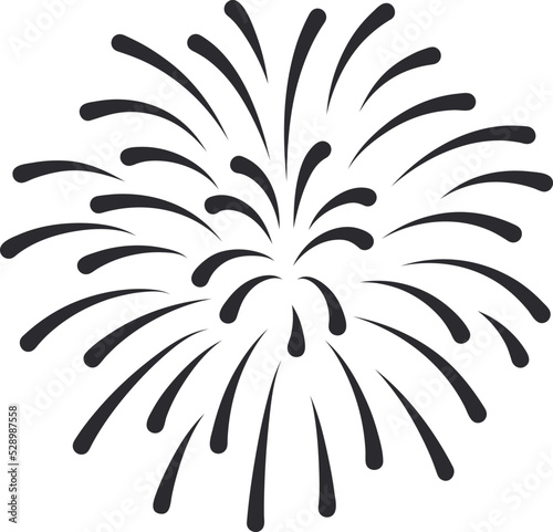 Bursting firework icon. Event night light show