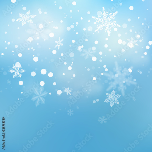 Falling Snow. Snowfall Winter Christmas Background. New year s night. Blue winter evening. Eps 10