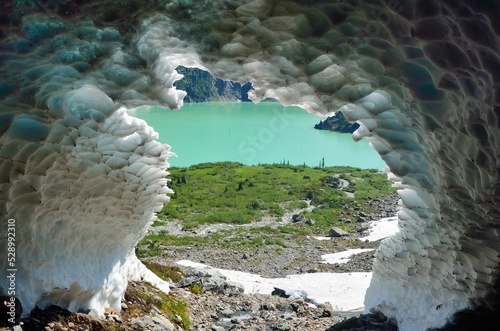 Ice cave near Blanca Lake in the Henry M. Jackson Wilderness Area photo