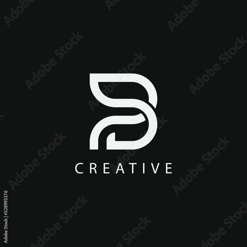 modern and minimal Letter PS SP Logo Design , PB BP Monogram