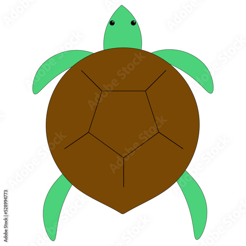 Sea turtle icon. Turtle animal top view filled vector sign. graphic sea turtle. vector illustration of sea turtle.