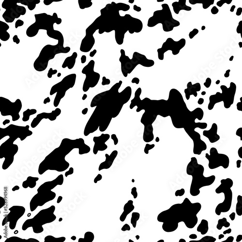 Animal background. Cow Hide, Holstein cattle texture. Mammals Fur. Print skin. Predator Camouflage. Printable Vector illustration.