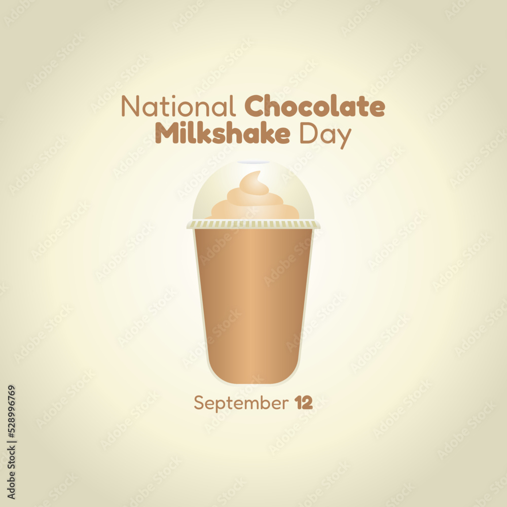 vector graphic of national chocolate milkshake day good for national