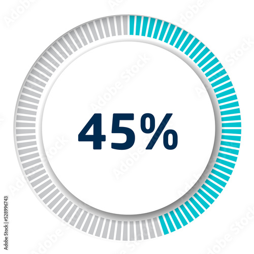 Set of circle percentage diagrams for infographics, 3D design