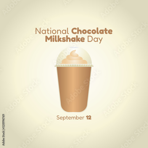 vector graphic of national chocolate milkshake day good for national chocolate milkshake day celebration. flat design. flyer design.flat illustration.