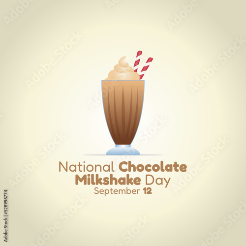 vector graphic of national chocolate milkshake day good for national chocolate milkshake day celebration. flat design. flyer design.flat illustration.