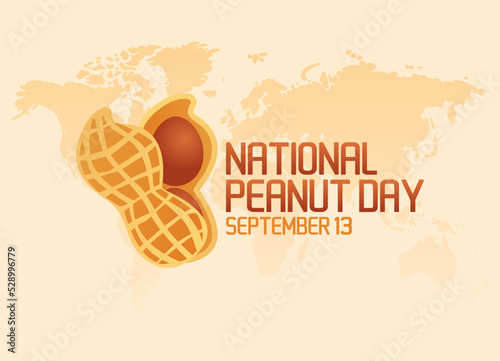 vector graphic of national peanut day good for national peanut day celebration. flat design. flyer design.flat illustration.