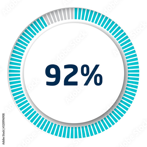 Set of circle percentage diagrams for infographics, 3D design