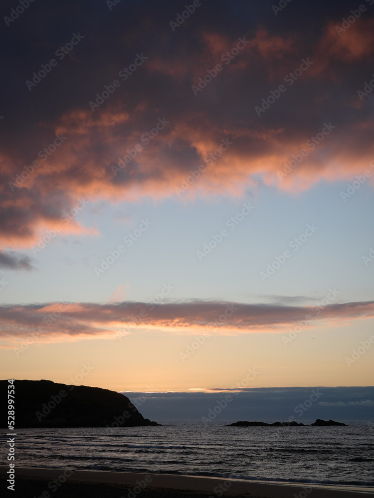 Sunset at Pantin Beach, Galicia