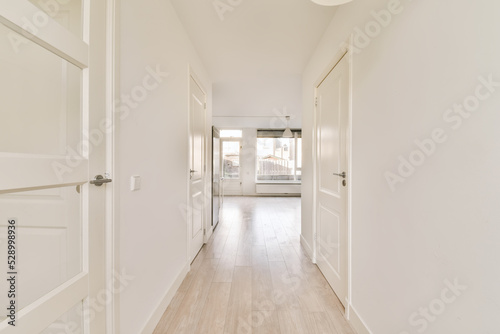 Corridor to sunlit room at home
