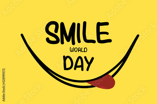 World smile day design template lettering