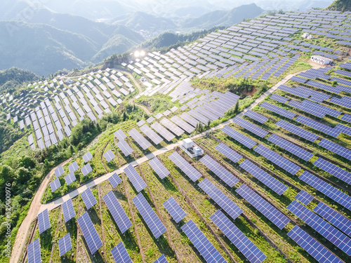 solar power station in mountain