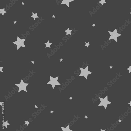 Star icons seamless pattern. Starry sky. Background texture space with stars.