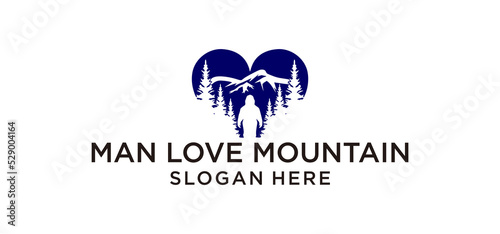 Man love mountain logo