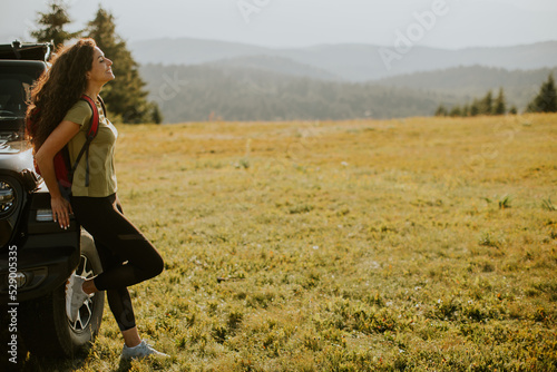 Young woman relaxing on a t...