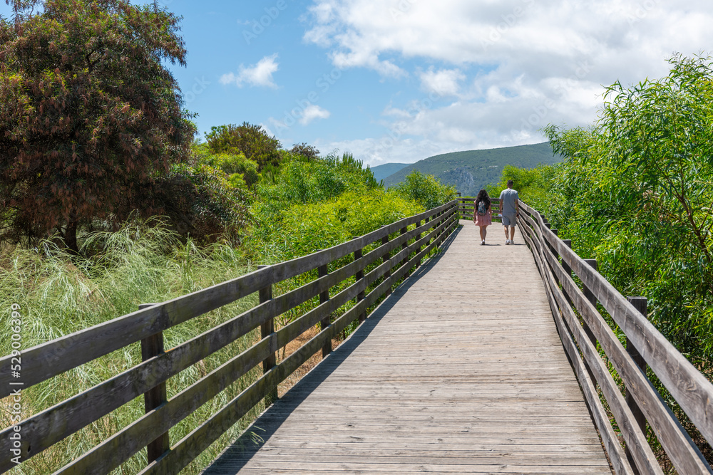 Troia Norte walkways that give direct access to Troia-Mar beach, Comporta, Portugal