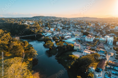 Aerial view of San Ignacio alongside the Macal River photo