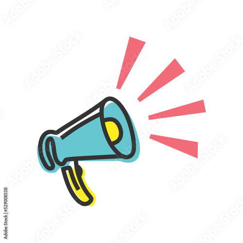 megaphone on white