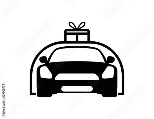 Car gift symbol silhouette illustration