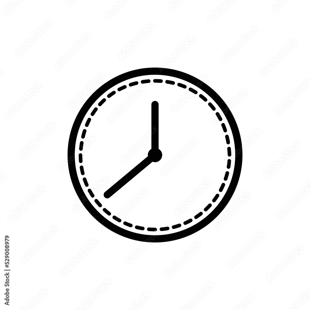 Clock time symbol design illustration Clock time symbol design illustration